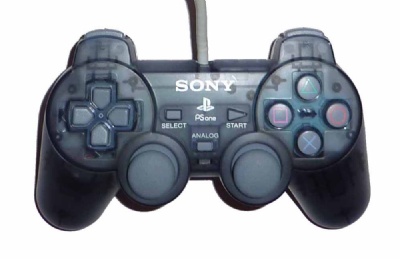 PS1 Official DualShock Controller (SCPH-110) (PSOne Transparent Black) - Playstation