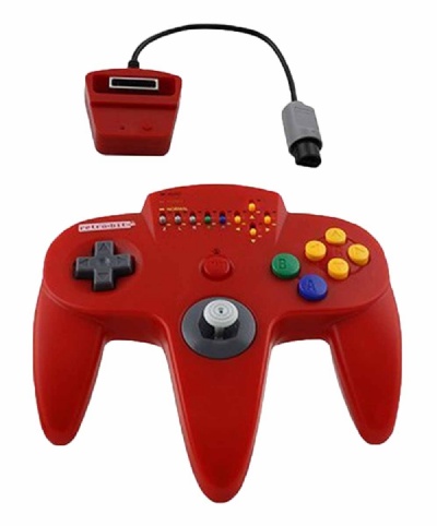 N64 Controller: Retro-Bit Wireless Controller (Red) - N64