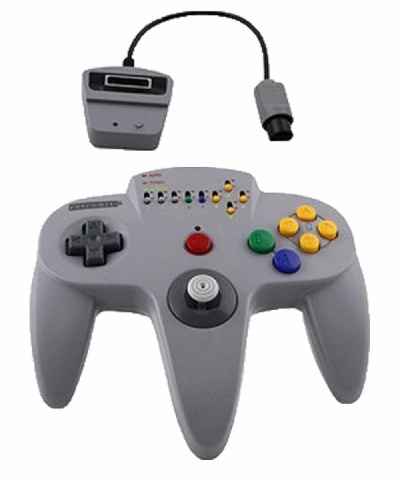 N64 Controller: Retro-Bit Wireless Controller (Grey) - N64