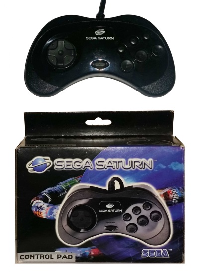 Saturn Official Controller (Model 2) (Black) (Boxed) - Saturn