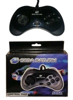 Saturn Official Controller (Model 2) (Black) (Boxed)