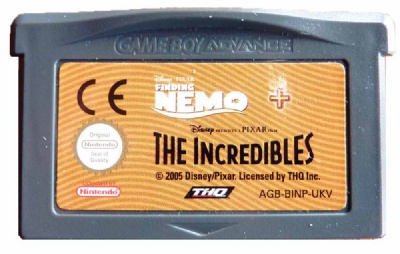 2 Games in 1: Finding Nemo + The Incredibles - Game Boy Advance