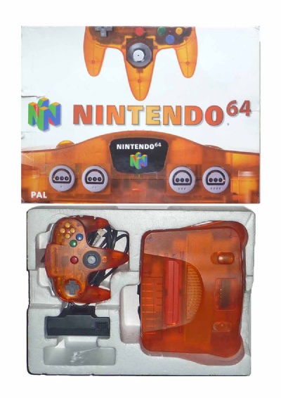 N64 Console + 1 Controller (Fire Orange) (Boxed) - N64