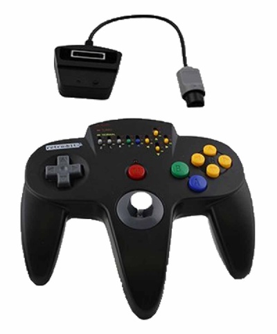 N64 Controller: Retro-Bit Wireless Controller (Black) - N64