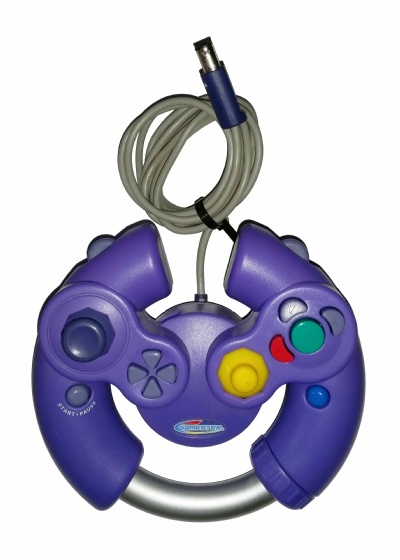 Gamecube Controller: Gamester Pro Racer Handheld Steering Wheel - Gamecube