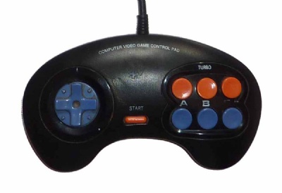 Mega Drive Third-Party Turbo Controller (6-Button) - Mega Drive