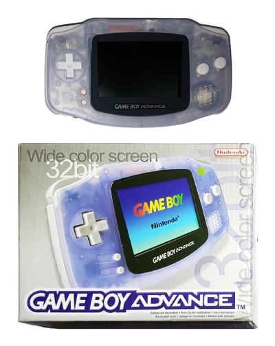 Game Boy Advance Console (Glacier) (Boxed) - Game Boy Advance