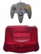 N64 Console + 1 Controller (Watermelon Red) - N64