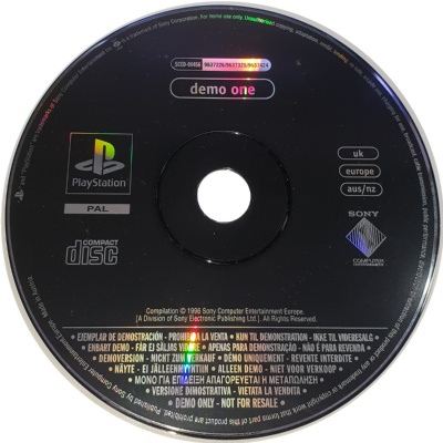 PS1 Demo Disc: Demo One (SCED-00456) - Playstation