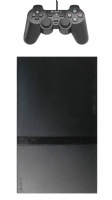 PS2 Console + 1 Controller (Slimline Black)
