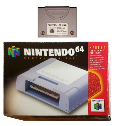 N64 Official Controller Pak Memory Card (NUS-004) (Boxed) - N64